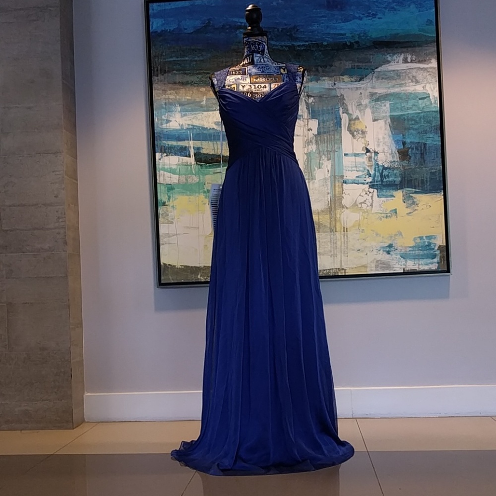 Tiffany Chiffon Cobalt blue dress